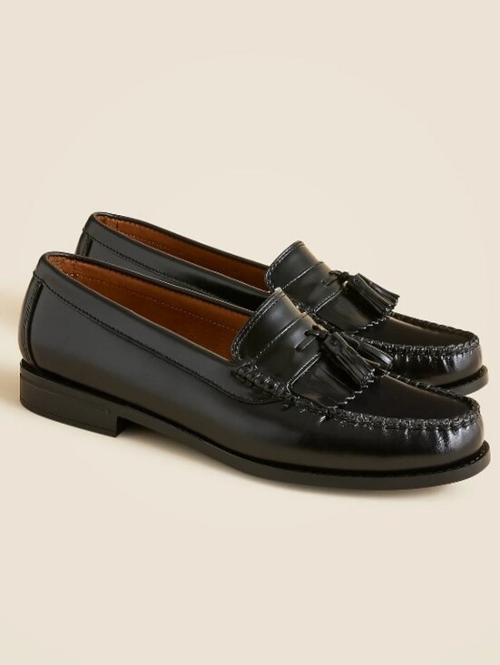 J. Crew Other - J. Crew Camden Kiltie Tassel Loafers with rubber soles - black